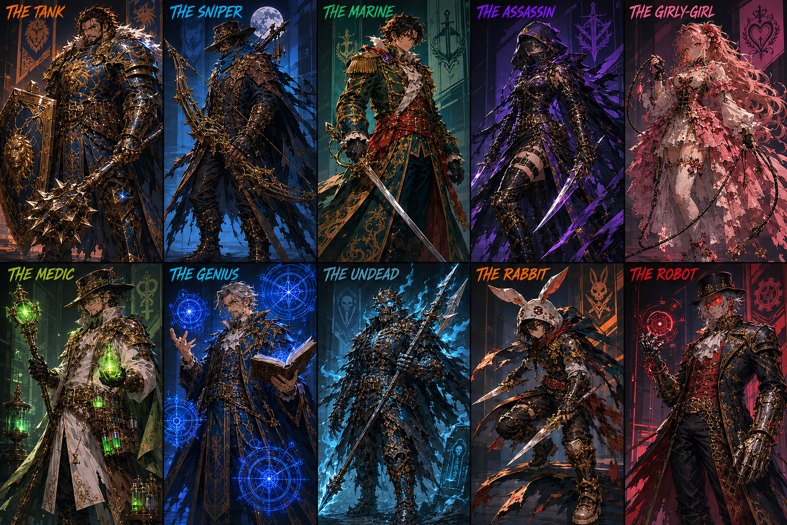 Medieval Fantasy Character Pack — knight, crossbow sniper, naval marine, assassin, medic, mage and more